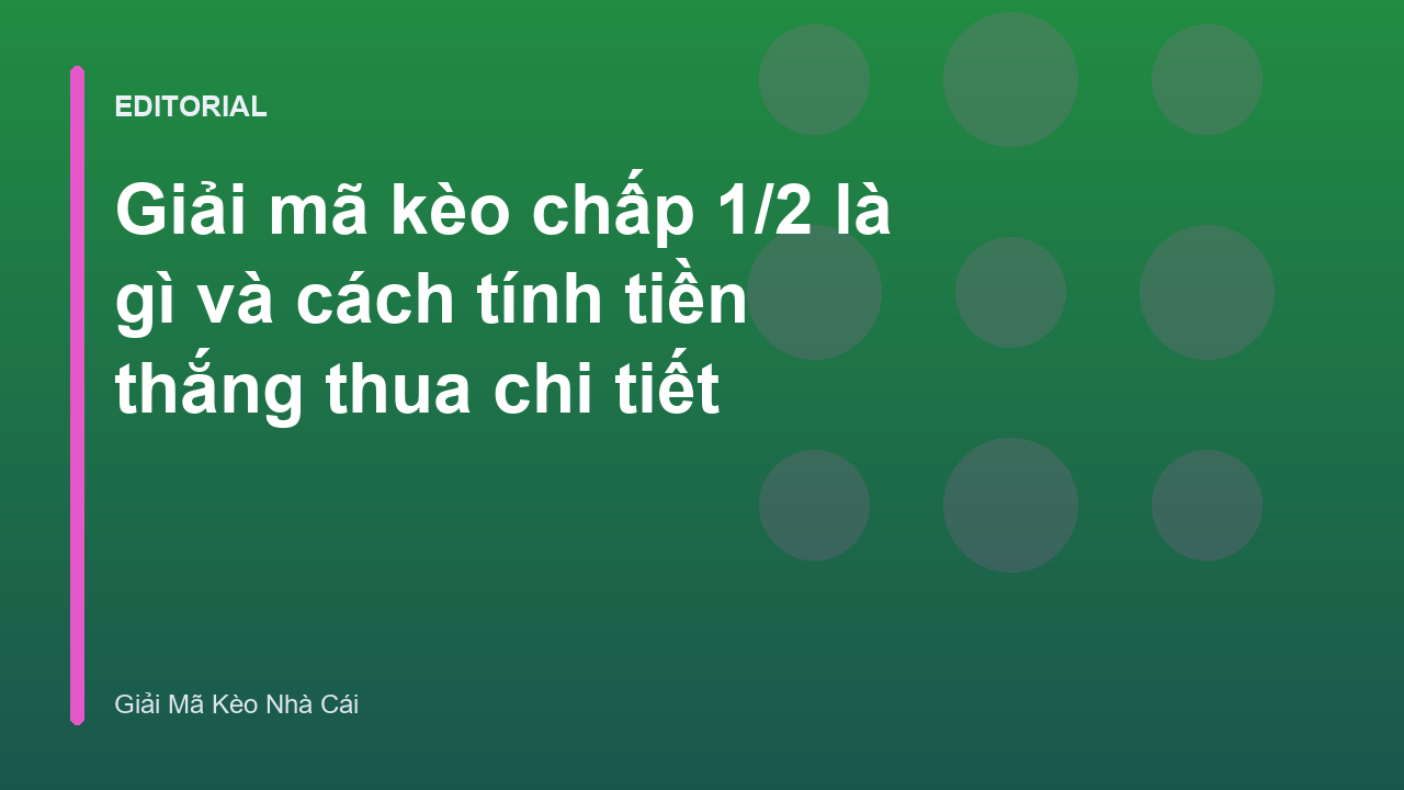Minh họa bảng tỷ lệ kèo chấp 1/2 trong cá cược bóng đá